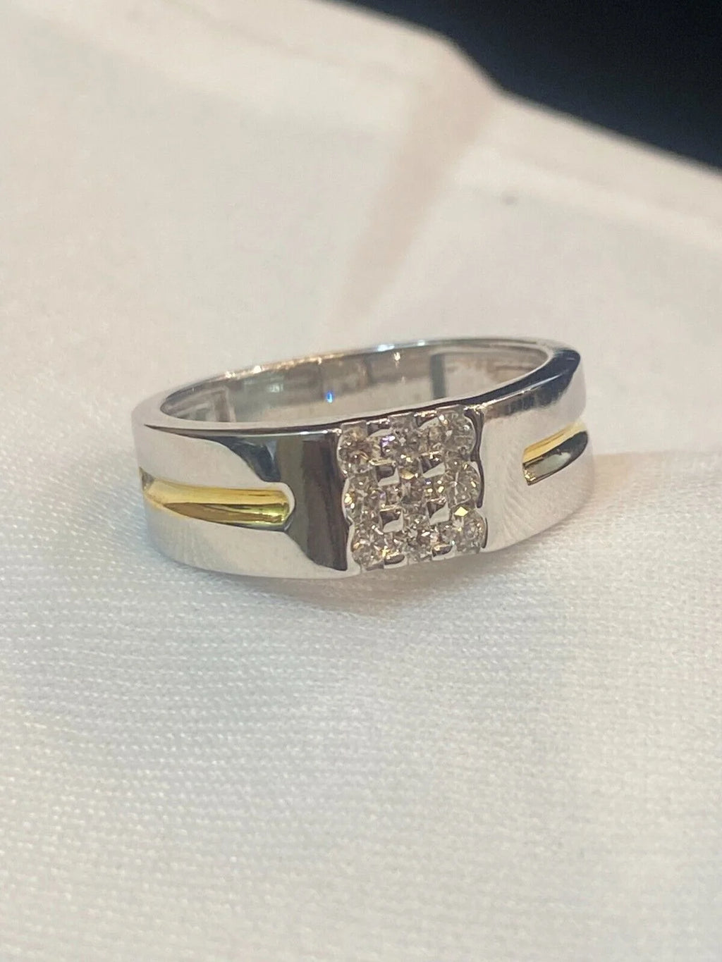 14K White Gold Diamond Wedding Band Ring W5392