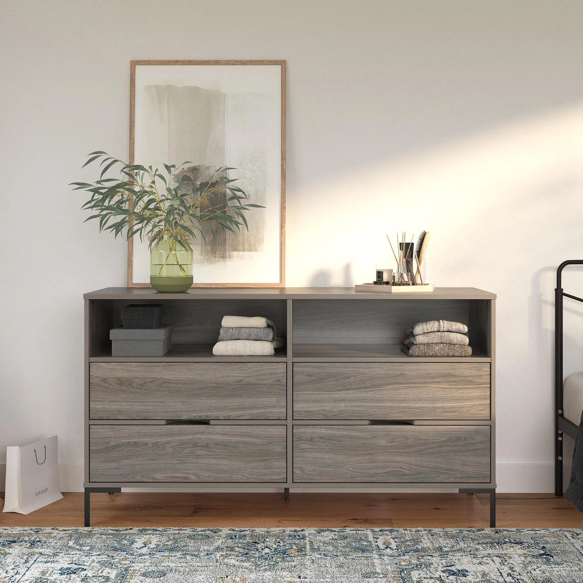 Weathered Oak Wide Dresser X293270