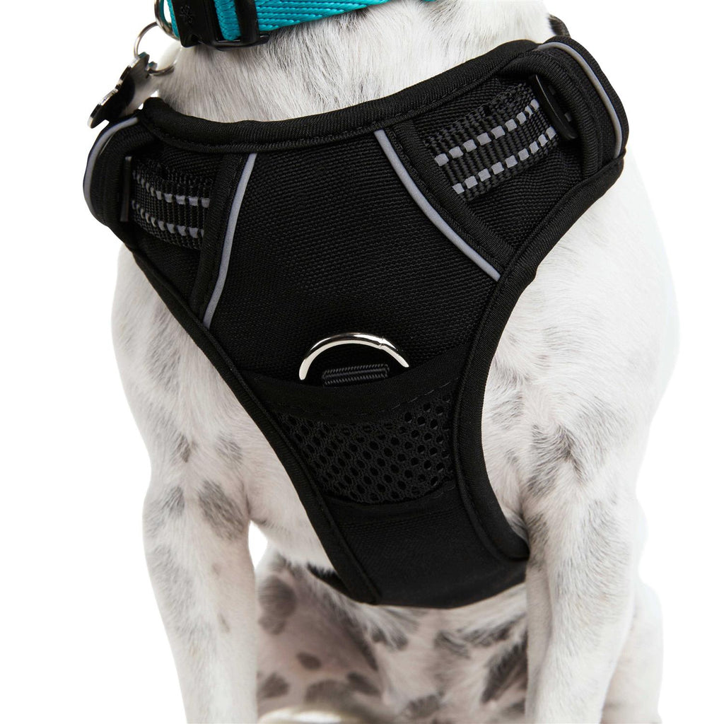 Black Front Walking Dog Harness H4874