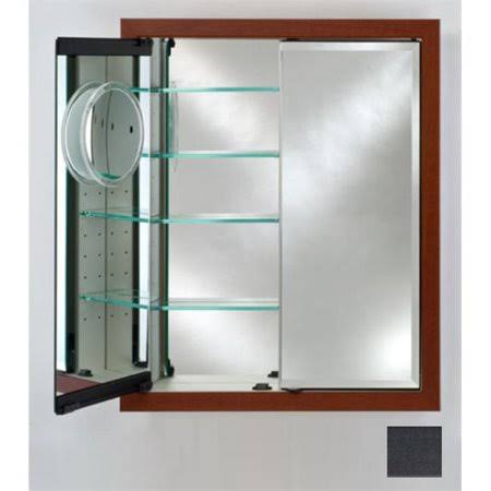 31 in. x 36 in. Recessed Double Door Cabinet Black G56628