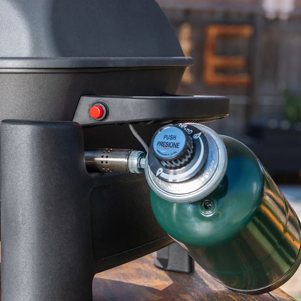 1 Burner Cast Aluminum Tabletop Propane Gas Grill Black X82987