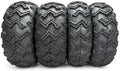 4PCS 25x8-12 Front & 25x10-12 Rear 6 Ply ATV/UTV Tubeless Tires L57101