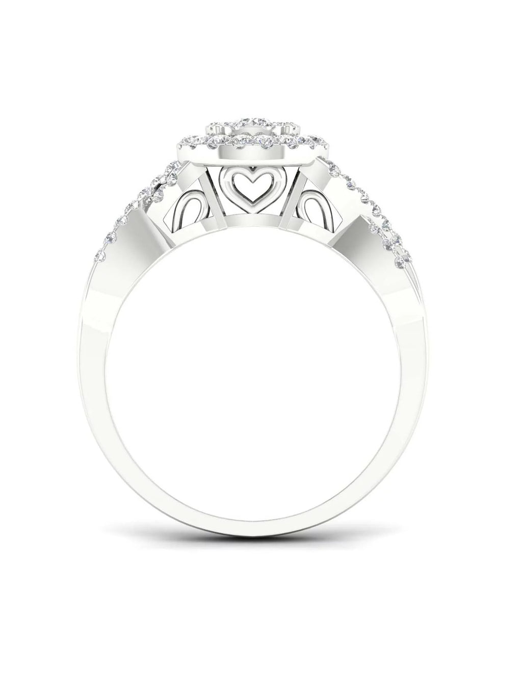 3/8Ct Diamond 10k White Gold Bridal Ring Set Q174717