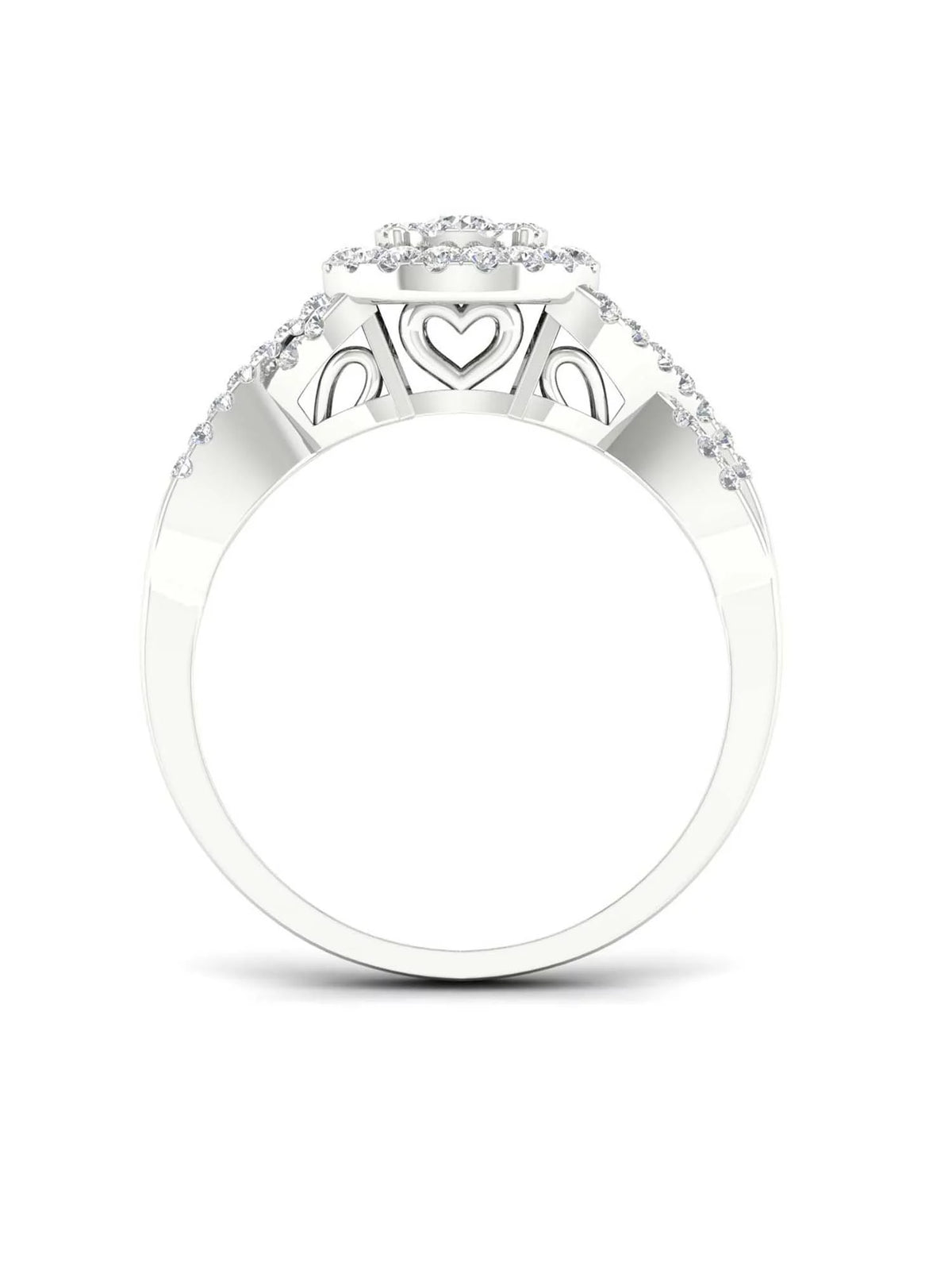 3/8Ct Diamond 10k White Gold Bridal Ring Set Q174717