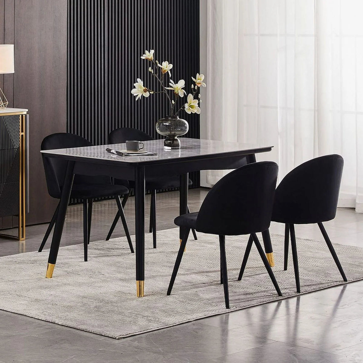 2 Velvet Upholstered Dining Chairs X47702