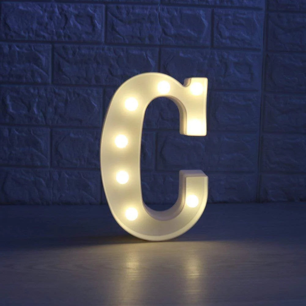 Light up Letter LED Alphabet Number Symbol Plastic Decoration D310890