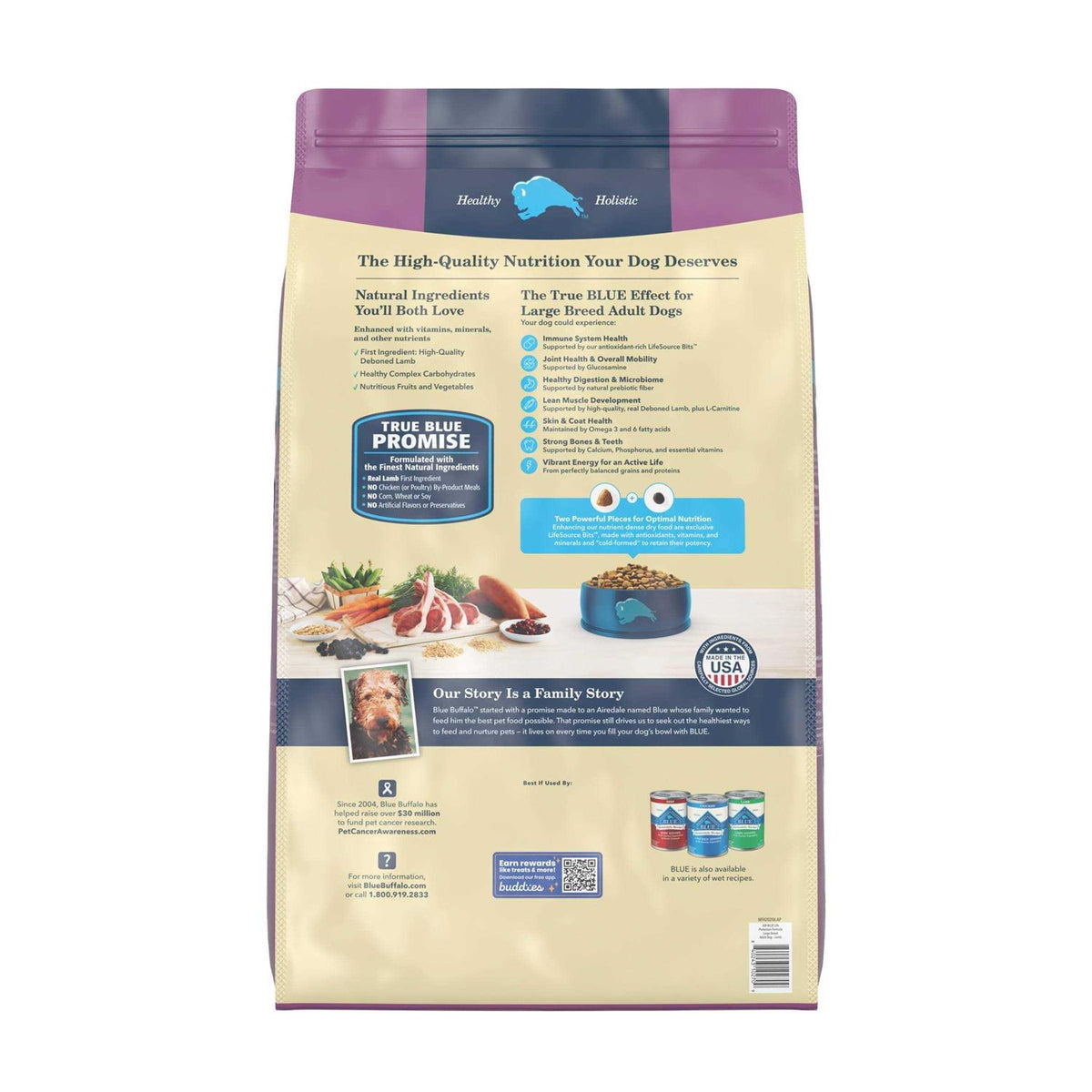 Large Breed Adult Lamb & Brown Rice Recipe Dry Dog Food O9408