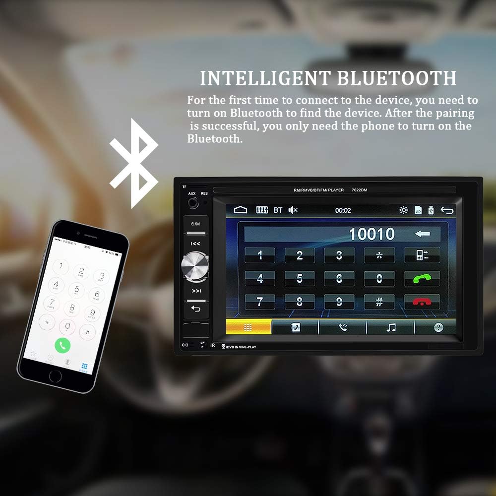 6.2 Inch Double Din Car Multimedia Player with Backup Camera Pack of 2 Y8217