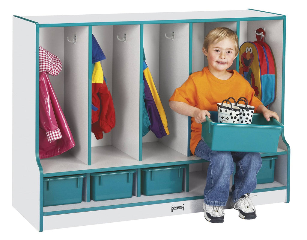 Blue 5 Section Coat Locker T828
