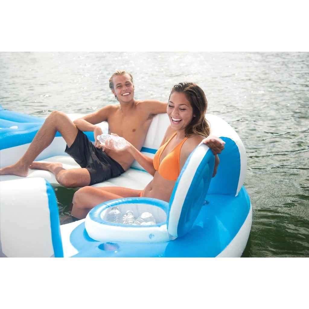 Inflatable Island Lounger 6 Person Floating Island Q51255