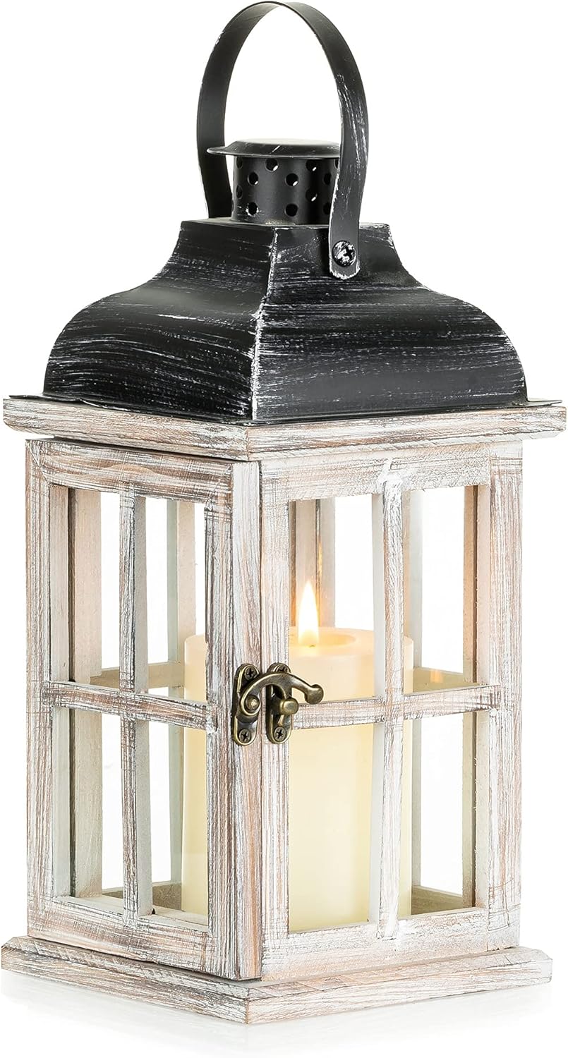 Rustic Wooden Candle Lantern C930