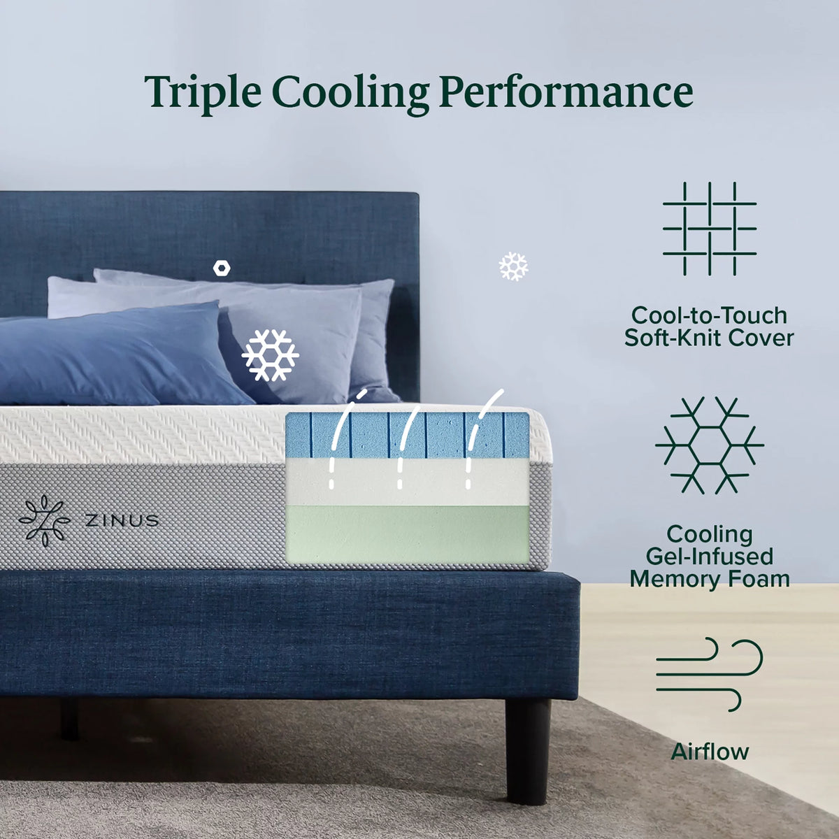 10 Cooling Gel Memory Foam Mattress Twin L441419