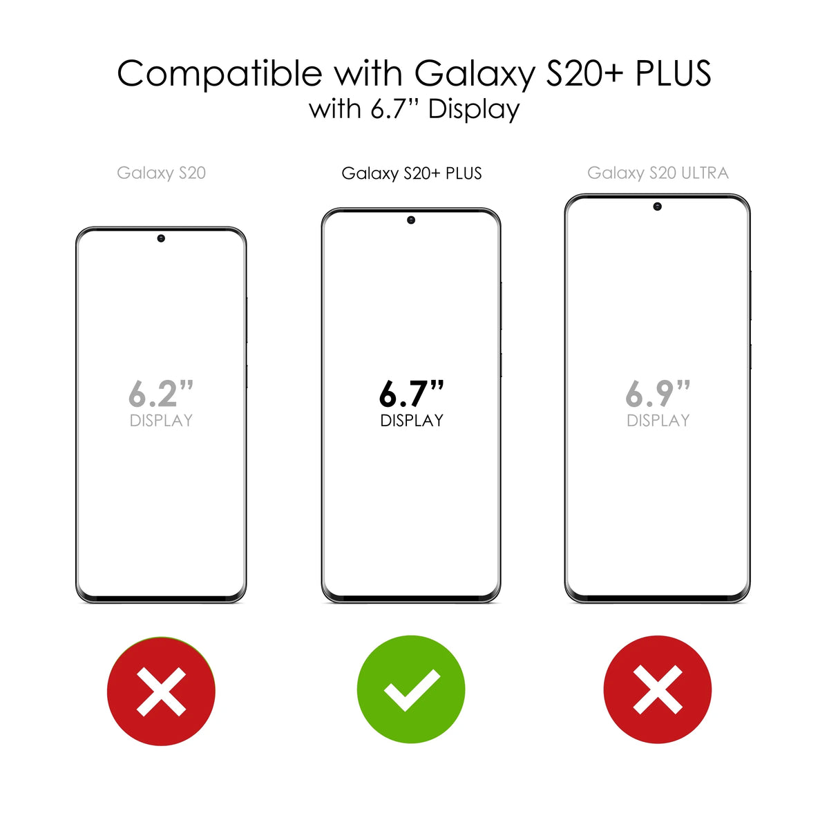Clear Shockproof Hybrid Case for Galaxy S20 PLUS with Tempered Glass Screen Protector V573