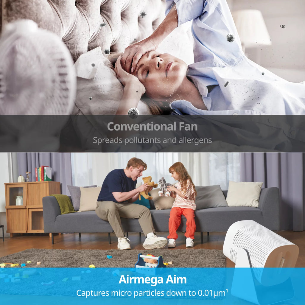 True HEPA Air Purifier + Fan (2in1), Covers Upto 246 sq ft S550