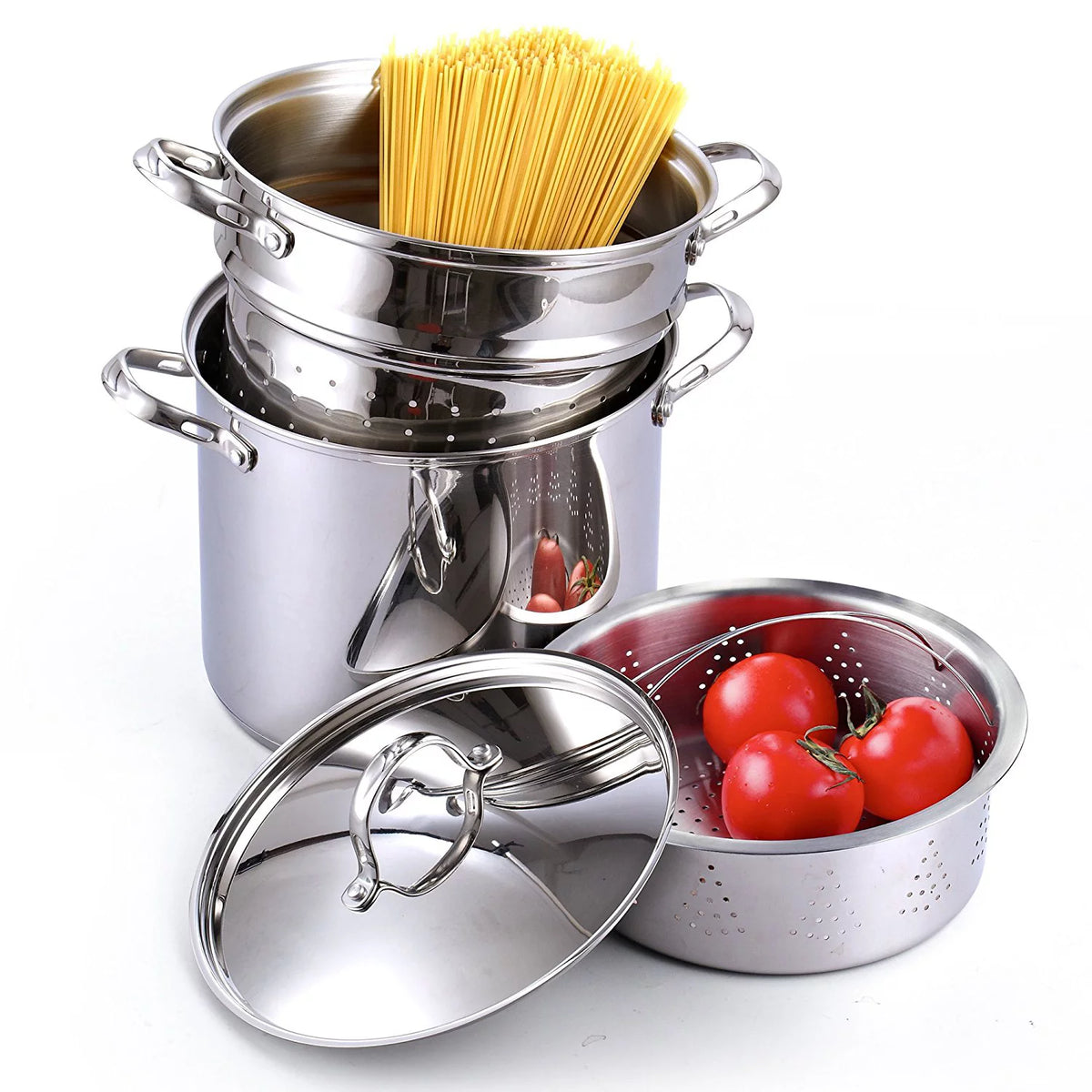 12 Quart Stainless Steel Pasta Pot with Strainer Insert Q852598