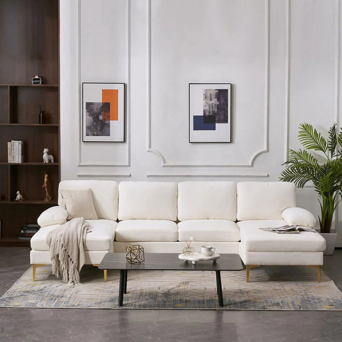U-Shaped 4-Seat Modular Sofa A13056