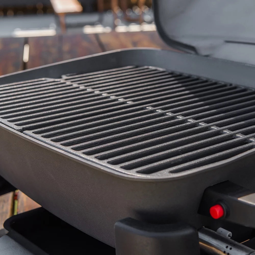 1 Burner Cast Aluminum Tabletop Propane Gas Grill Black X82987