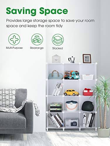 12-Cube Plastic Storage Shelves with Wooden Mallet Y267