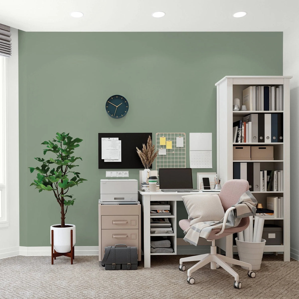 Interior Wall Paint Green Eggshell 1 Gallon M658900