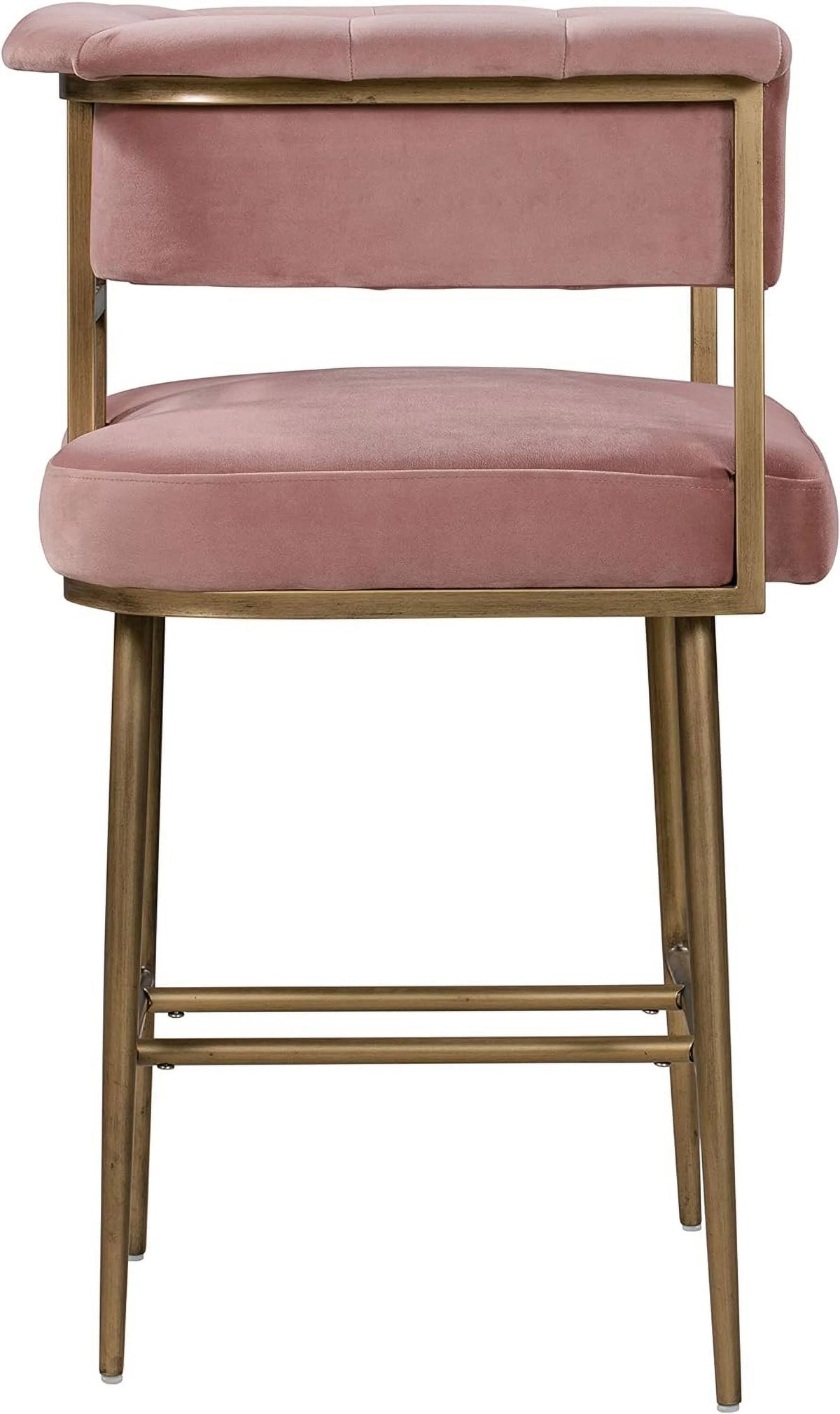 Blush Velvet Upholstered Counter Stool F343