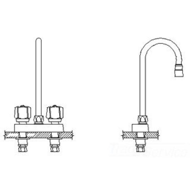 Commercial Two Handle Bar/Prep Faucet Chrome A222