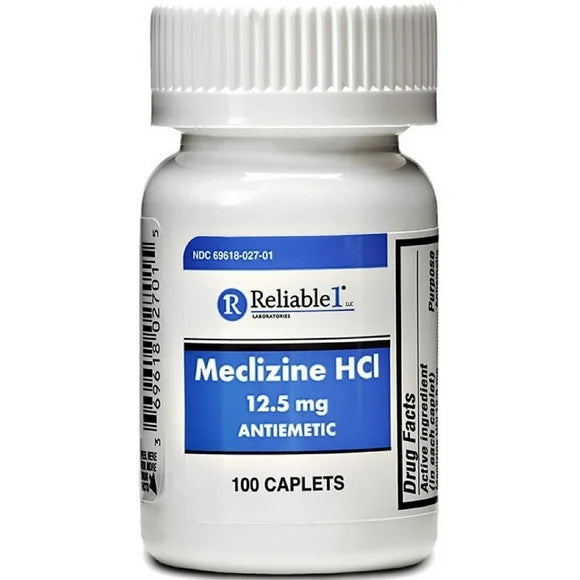 Meclizine HCL 12.5 mg Caplets 100ct I94426