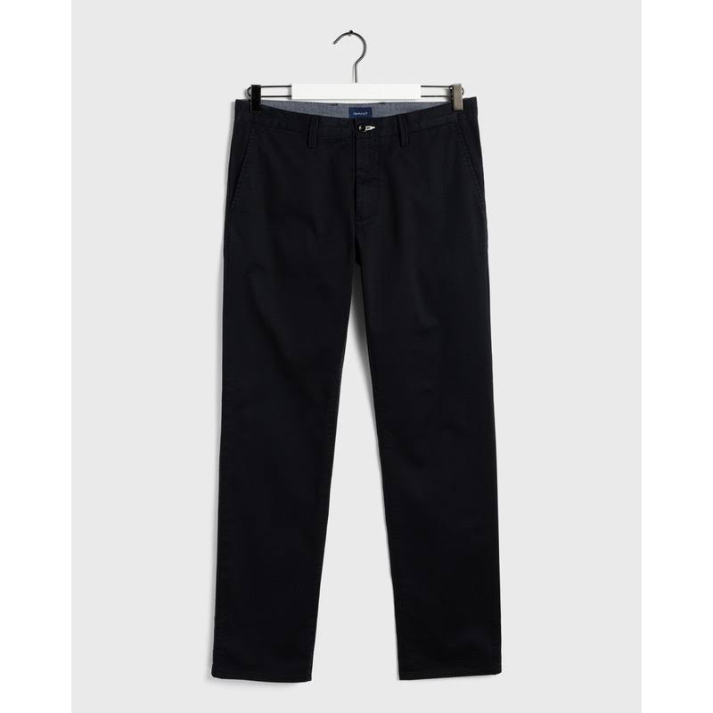 Black Regular Fit Twill Chinos W8386