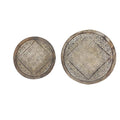 Eclectic Hand-Carved Brown & White Wood Wall Decor, Set of 2 C13770