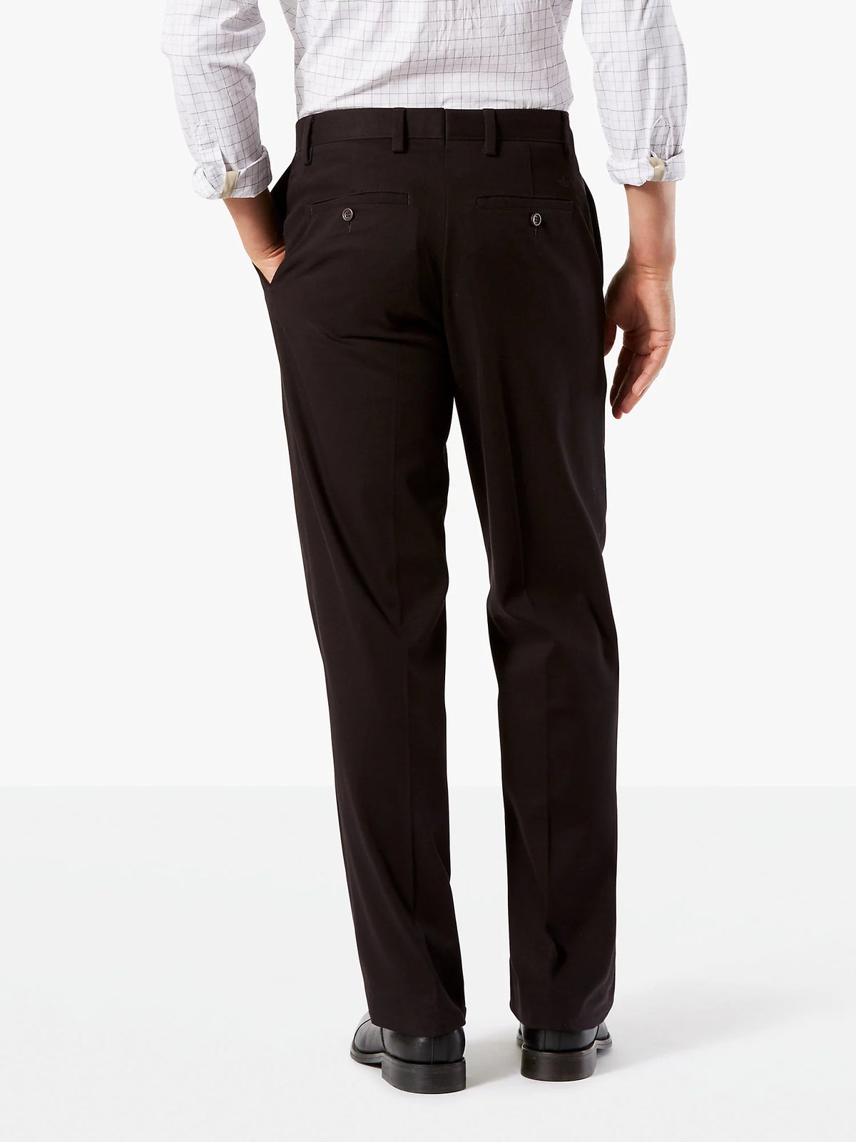 Men's Classic Flat Front Stretch Khaki Pant Q5524