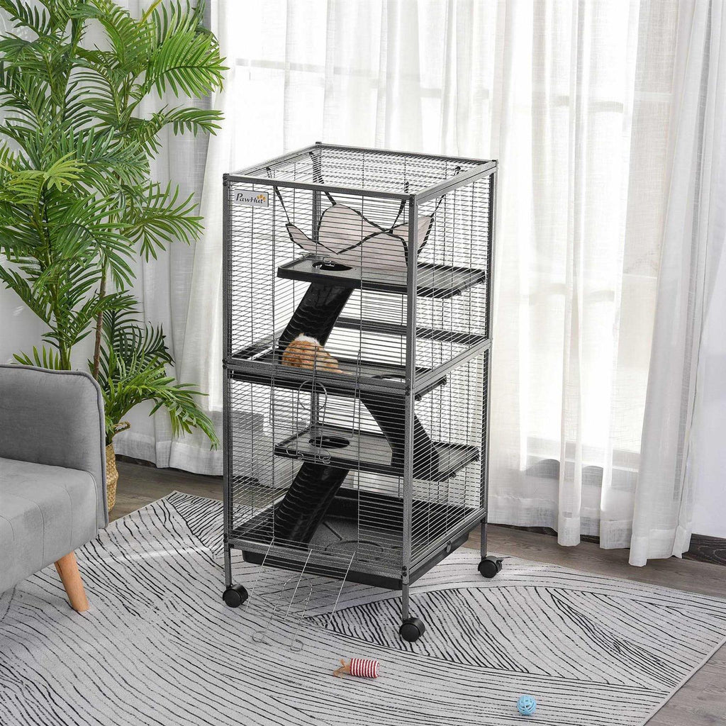 Small Animal Cage with Wheels and Hammock B7399