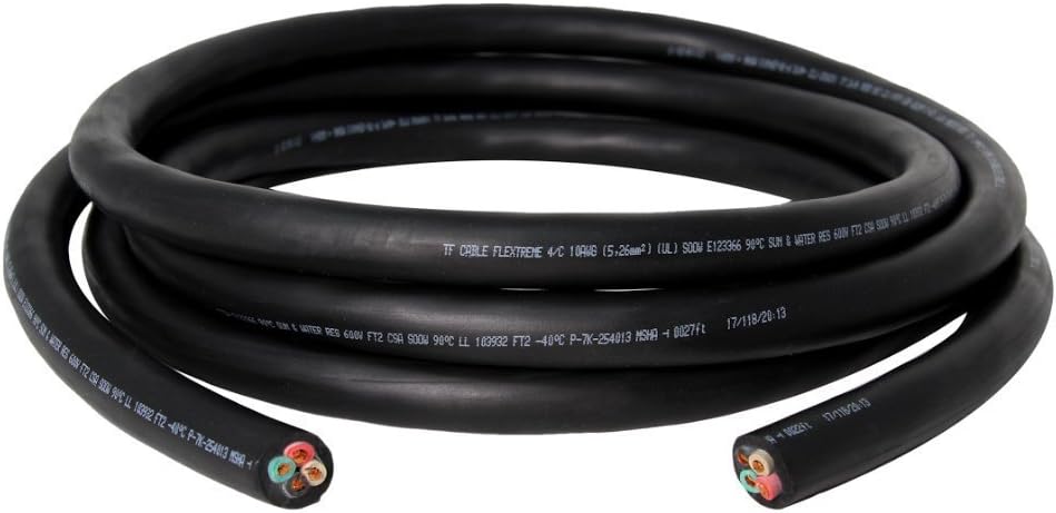 10 Gauge 4 Conductor 25' SOOW Wire U208723
