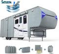5th Wheel RV Trailer Cover with 4 Tire Covers & Windproof Straps C29544