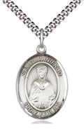 Large Oval Pewter Pendant with 24" Chain W72814