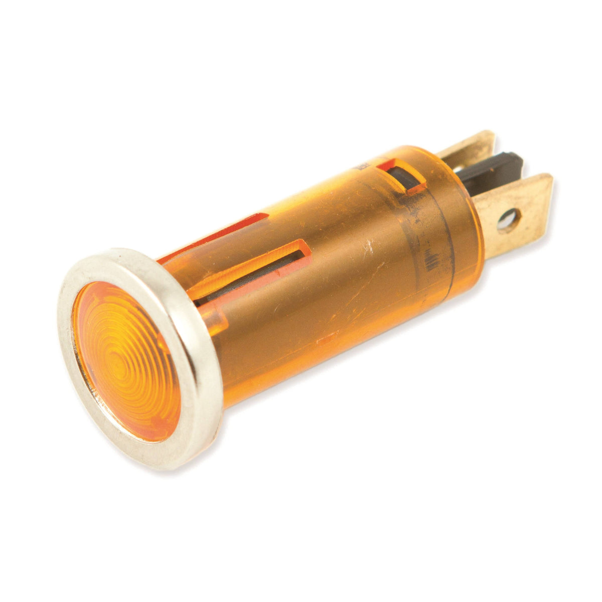 12-Volt .5x22 Round Indicator Light with Chrome Bezel F251234