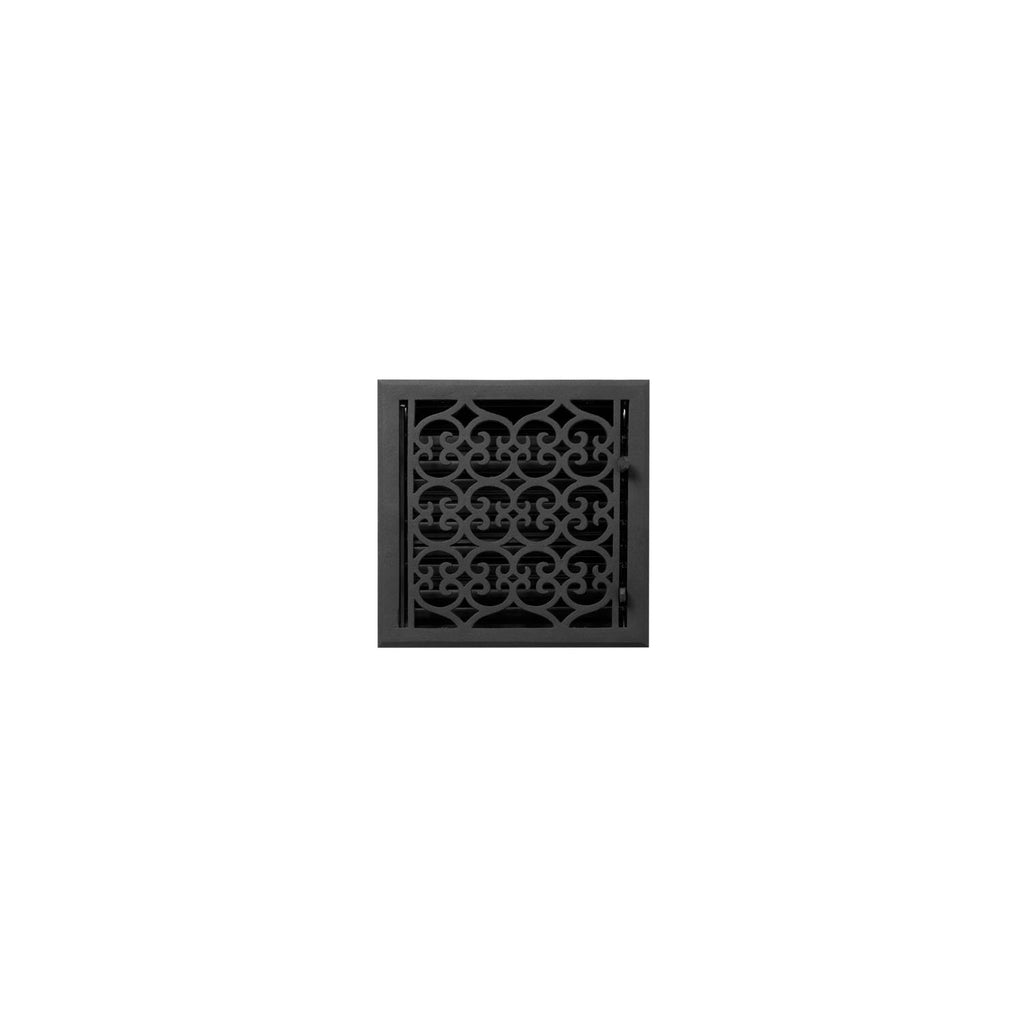 Cast Iron Floor Register in Black Powder Coat Z6283