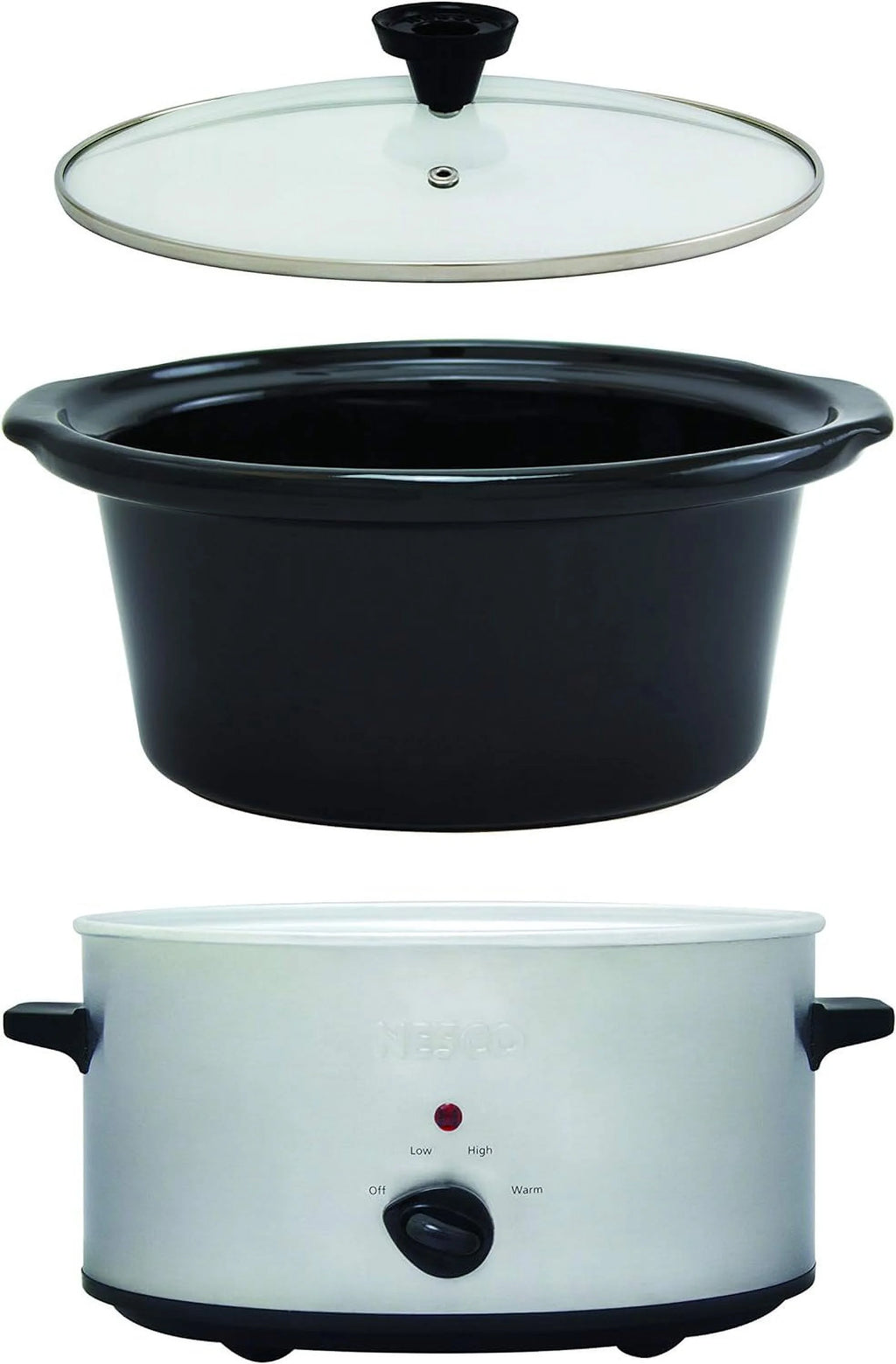 6 Quart Silver Slow Cooker F27046