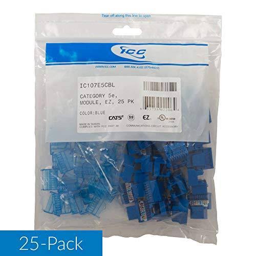 Cat5e RJ45 Keystone Jack Blue 25-Pack N3536
